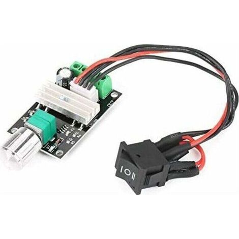 Enowelir Variateur de Vitesse Moteur DC 6V 12V 24V PWM 3A Réversible avec Interrupteur Contrôleur Courant Continu (1/4)