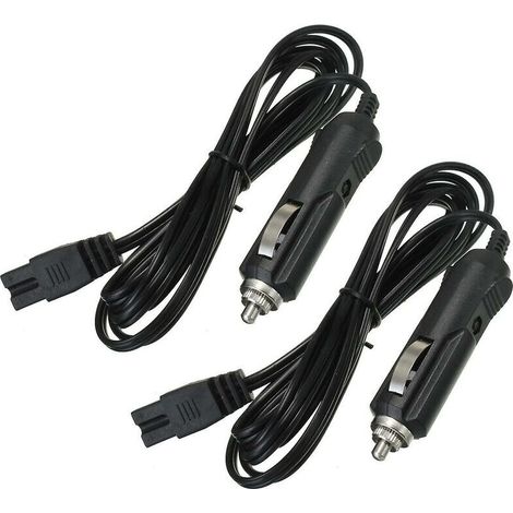 2m 12v Voiture Glacière Réfrigérateur Allume-cigare 2 Broches Chargeur Câble thsinde
