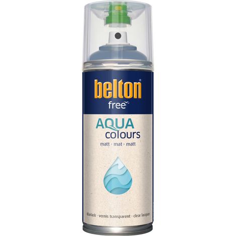 belton free Lackspray AQUAcolours 400 ml Klarlack matt Sprühlacke (1/3)