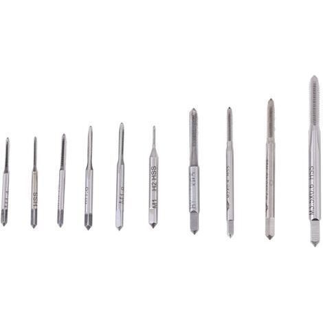 Micro tarauds, M1 à M3.5 Machine à tarauder à la main taraudage fil taraudage taraudages pour tarauder divers fils (lot de 10 pièces),A