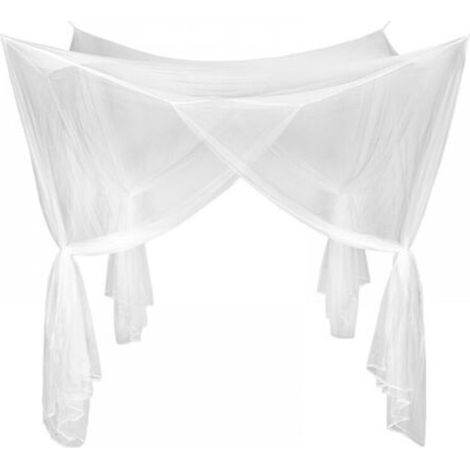 Mosquito net for single and double beds. Very good air circulation, tight mesh 190x210x240 cm (white) (1/5)