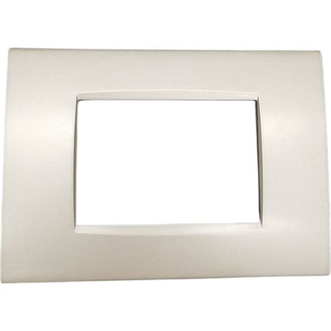 Placche compatibili bticino livinglight air placca quadra per supporti LN4703C 4 Posti - champagne T00