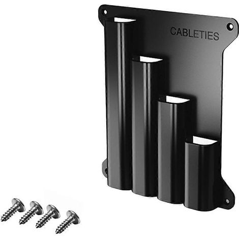 Organisateur de serre-câbles avec vis boîte de rangement métallique pour serre-câbles idéal pour remorque atelier boîte à outils garage (noir). (1/5)