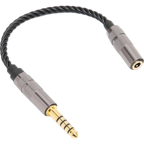 Câble adaptateur audio 4.4mm mâle vers 3.5mm femelle, plaqué or, pour casque haute qualité (1/5)
