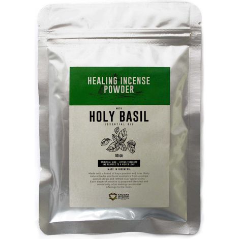 Poudre d'encens curative - Basilic sacré 50 g- Vendu par 1 (1/2)