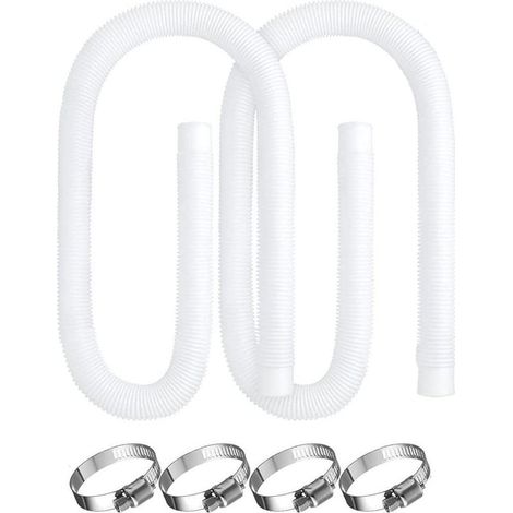 CYRILL – Tubo per piscina, 2 parti di ricambio per pompa per piscina Intex 330, 530 e 1000 GPH, tubo da 150 cm per piscine fuori terra. (1/5)