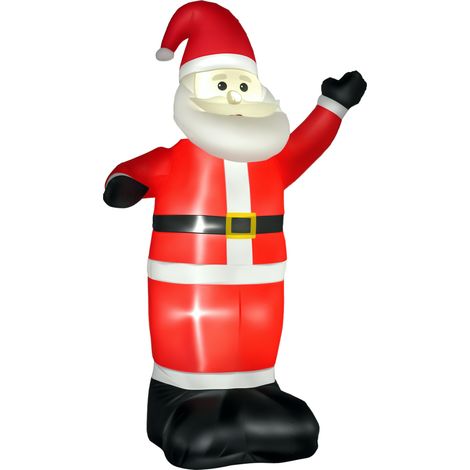 Babbo Natale gonfiabile da 248 cm, decorazione natalizia per esterni con luci a LED, gonfiatore e accessori per il montaggio.