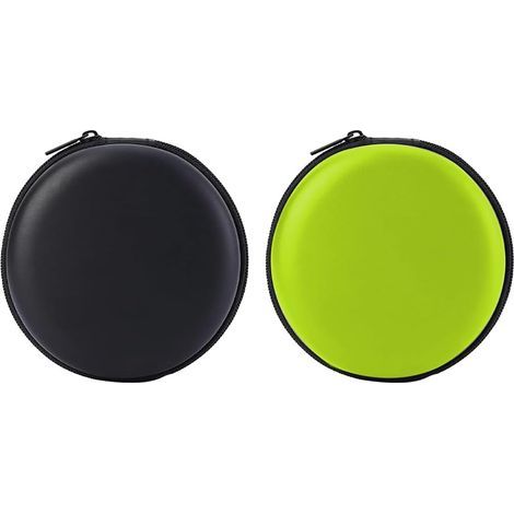 Étui rigide pour casque audio avec fermeture éclair, étui de protection antichoc, casque avec boutons, câble de données, 2 pièces (1/5)