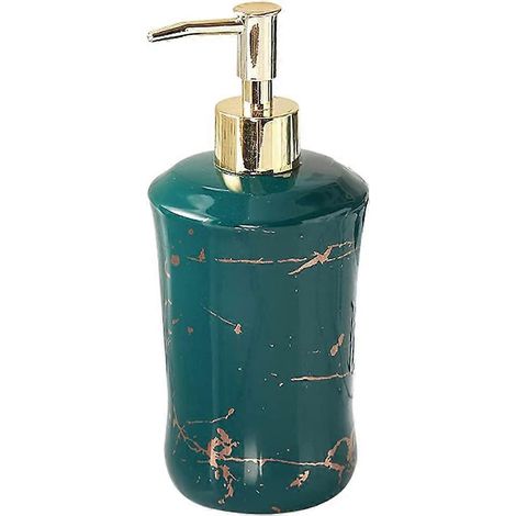 440-ml-Seifenspender aus Keramik mit Marmoroptik, Duschgelspender, schlichtes und modernes Design