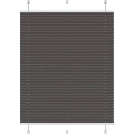 4015128 Store plissé noir 110x100 cm largeur du tissu 109,4cm polyester (1/5)