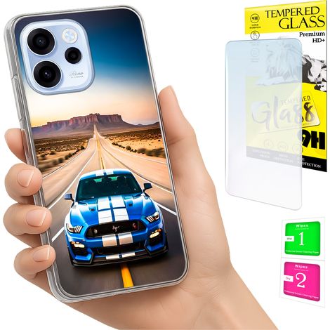 Funda para Oppo Reno 15F / 15F FS con cubierta para foto, tapa trasera y cristal 9H. (1/5)