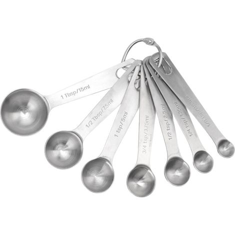 7 PCS Stainless Steel Measuring Spoons Set Small Measuring Teaspoons Baking Tool for Dry Or Liquid (1/5)