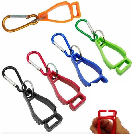 10 Pcs Pince à Gants Porte Gants avec Mousqueton Glove Clips de Sécurité Utilisé pour Éviter la Perte de Gants de Travail, Multicolore (1/5)
