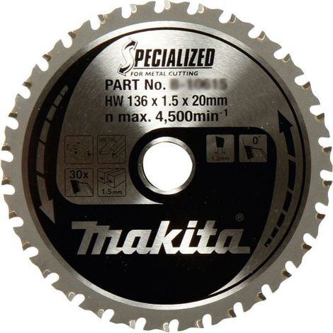 Makita - Sägeblatt Metall 136x20 mm, 30 Zähne B-33526