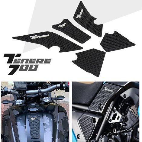 Rutschfester Aufkleber für den seitlichen Kraftstofftank von Motorrädern, wasserdichte Gummimatte, kompatibel mit Yamaha Tenere 700 T/XTZ (1/4)