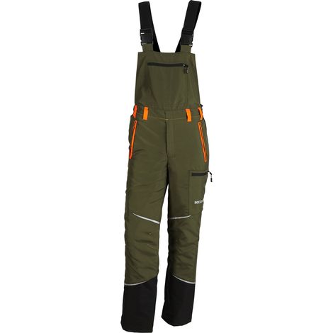 KOX Schnittschutz Latzhose Mistral 3.0 Grün/Orange Größe 25 untersetzt  Typ A  KWF-Standard