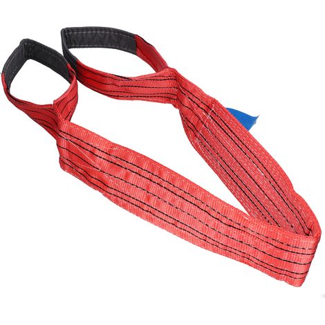 Élingue de levage souple 5T, sangle PES épaisse largeur 12cm, longeur 2m (6,6ft), pour transport et manutention lourde (1/5)