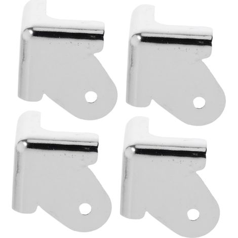 4 protège-coins pour meubles - fer - argenté - pour mobilier (1/5)