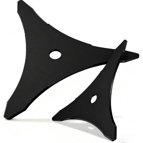 Lot de 2 Lames de débroussailleuse 3 Dents 3mm Acier au manganèse Alésage 25,4mm Outil de Coupe Herbe et Mauvaises Herbes Compatible Coupe-Bordures 1 Pouce (1/5)