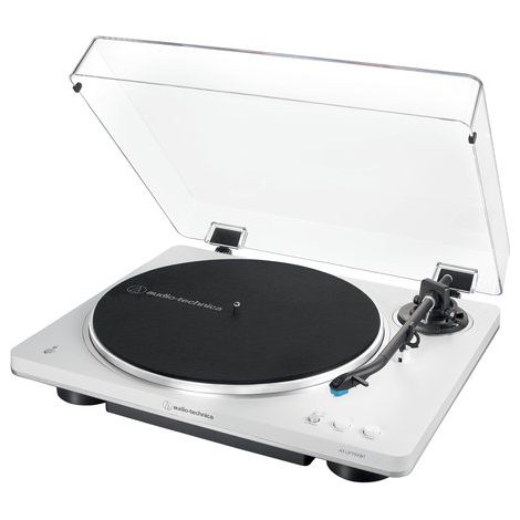 Audio Technica AT LP70XBT Giradischi con trasmissione a cinghia Argento Bianco Completamente automatico