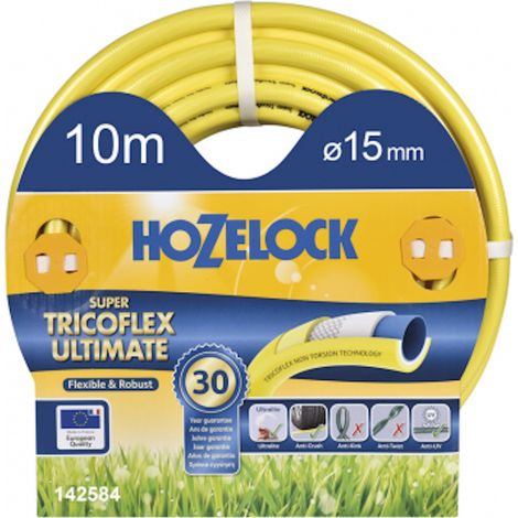 Super Tricoflex Ultimate 15 mm Mehrzweck-Gartenschlauch – 10 m – Gelb HOZELOCK (1/4)