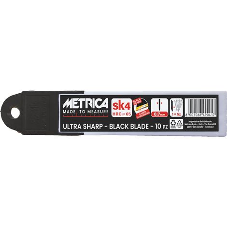 Lames de cutter 18mm black blade pocket - METRICA