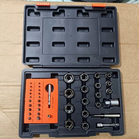 Lot de 41 extracteurs de boulons et extracteur de vis dénudées, étui avec extracteur de boulons 16 pièces, foret HSS 10 pièces, extracteur de vis spirale et adaptateur 4 pièces (1/5)