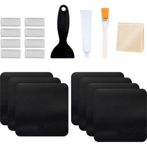 Kit de réparation pour trampoline 19 pièces - Outils de fixation pour toile de saut, lot de patchs et rustines (1/5)