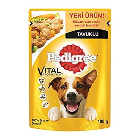 PEDIGREE Aliment pour chien adulte, sachet de 100 g au poulet (1/2)