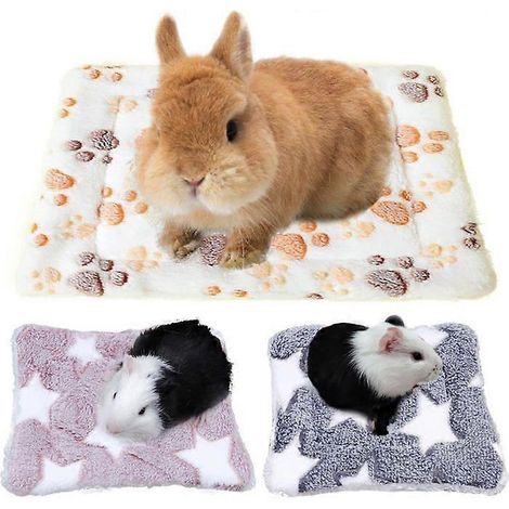 Amakunft 2 Pcs Guinea Pig Bed Mat  Rabbit Winter Bed Pad for Indoor  Warm Small Animal Bed Mattres  Washable (1/5)