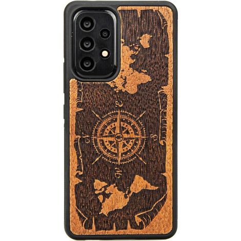 Custodia in legno per Samsung Galaxy A53 5G WIND ROSE MERBAU (1/4)