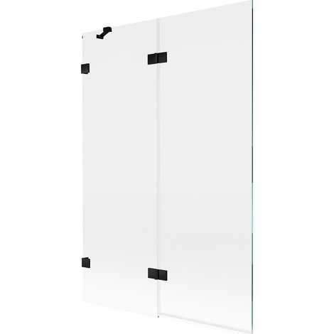 Mexen Lunar mampara de baño 2 puertas izquierda 120 x 150 cm, transparente, negro - 897-120-100-70-00-L (1/5)