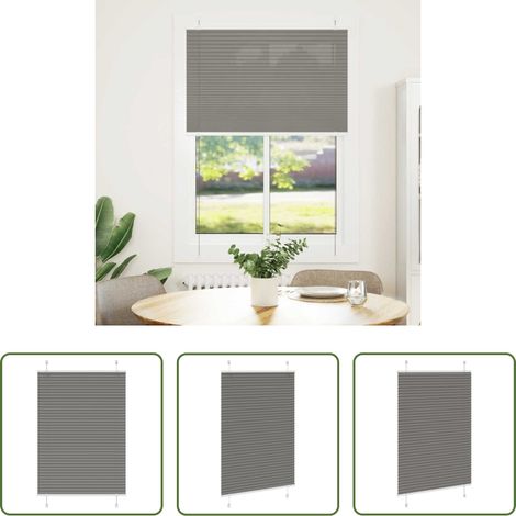 Sichtschutz -  Plissee Anthrazit 85x100 cm Stoffbreite 84,4 cm Polyester (1/5)