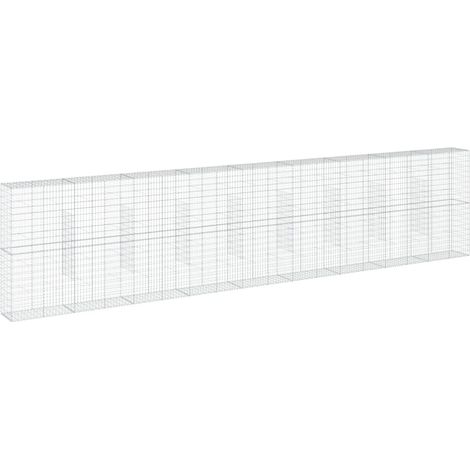 vidaXL Gabionenkorb mit Deckel 900x50x200 cm verzinkter Stahl