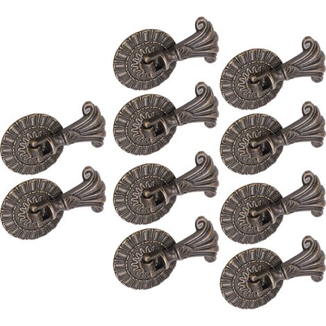 Poignées de meuble rétro, boutons ronds originaux pour tiroirs, boîtes à bijoux et portes d'armoire, finition antique, lot de 6, diamètre 25 mm, laiton brossé. (1/5)
