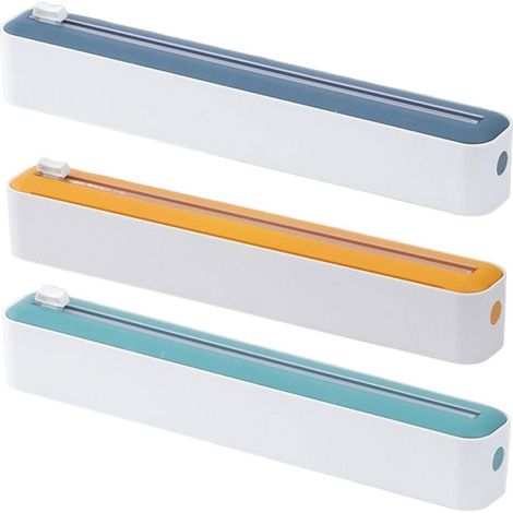 Dispenser Pour Film Plastique - Compatible Aluminium Et Papier Cuisine - Avec Lame De Coupure - Adapté Cuisine Maison Restaurant - Lot De 3 (1/5)