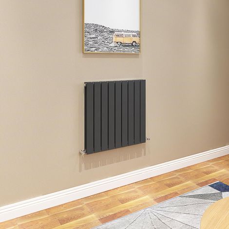 AICA Flat Panel Radiator 600x612mm Central Heating Double Horizontal Stylish Black
