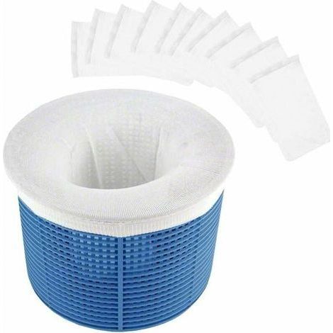 Chaussettes de Skimmer pour Piscine, Filtre de Skimmer de Piscine en Tissu de Nylon Élastique Durable pour Panier de Piscine, Filet de Pool Skimmer Socks pour le Nettoyage de Piscine，，10 Pièc (1/5)