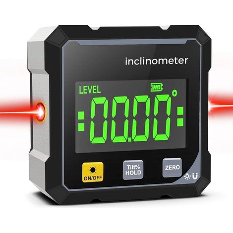 Rapporteur Numérique Laser – Inclinomètre Magnétique LCD 2 Côtés