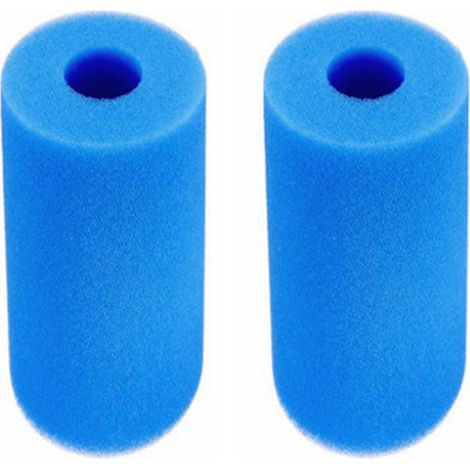 Esponja Filtrante Tipo A - 20 x 10 cm - Forma Cilíndrica - Lavable y Reutilizable - Para Filtros de Piscina y Spa - 2 Unidades (1/5)
