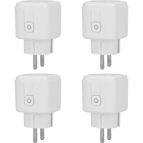 Prise Connectée - 16 A - WiFi et Bluetooth - Compatible Tuya - Contrôle Vocal Alexa Google Assistant - Minuterie et Suivi de Consommation Énergétique - 1 Pièce (1/5)