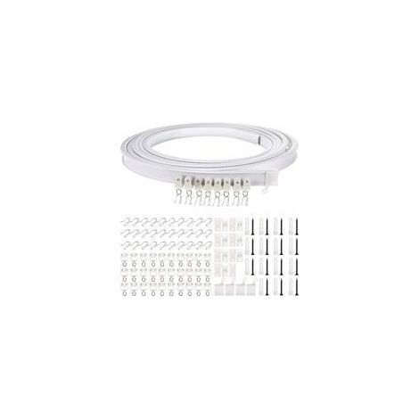 Meter Folding Ceiling Rail, Curved Curtain Rail, Flexible Ceiling Curtain Mounting, Curved Window Rail for Curtain Track with Curtain Rail System, Bed Divider, Ceiling Rail (1/5)