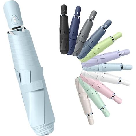 Parapluie pliant automatique ultra-léger, compact et portable, anti-UV 50+ (6 baleines), pour homme, femme, enfant. (1/5)