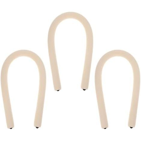 Set of 3 White Flexible and Foldable Hooks for Umbrella Canes, Multi-Purpose Tool-Free Support, Secure Locking System, Home and Office Storage (1/5)