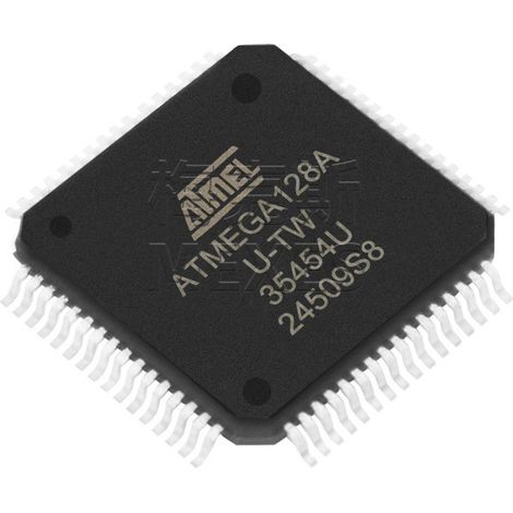 ATMEGA128A-AU and ATMEGA16-16AU chip electronic components, 5 units per pack.