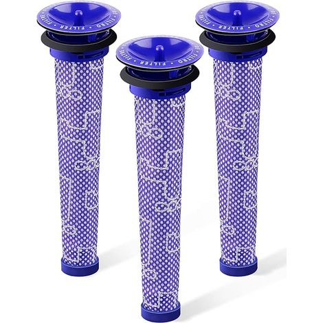 Juego de 3 prefiltros para Dyson V6, V7, V8, DC58 y DC59 – pieza de repuesto 965661-01, junta de silicona de doble capa (1/4)