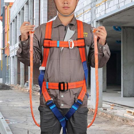 Kit Harnais De Sécurité Antichute, Harnais De Sécurité Antichute, Protection Antichute De Travail Haute Altitude, Kit Protection Anti Chute, pour Escalade, Travail en Hauteur Etc (1/2)