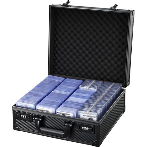 Boîte de Rangement pour 600 Top Loaders et 150 Porte-Cartes - Protection Renforcée avec Serrure pour Cartes à Collectionner (1/5)
