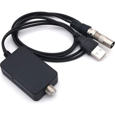 Amplificateur de signal d'antenne TV numérique HD HDTV - Récepteur au sol - Amplificateur d'antenne TV - Noir (1/5)