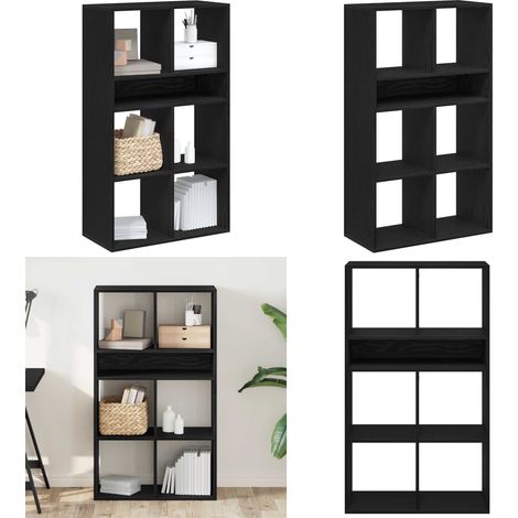 vidaXL Bibliothèque noir 66x31x112 cm bois d'ingénierie (1/5)